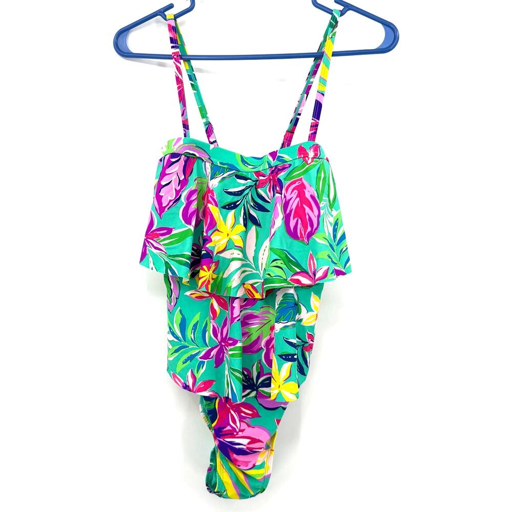 Stella Parker Size Medium One Piece Bathing Suit Swimsuit New with Tags Floral